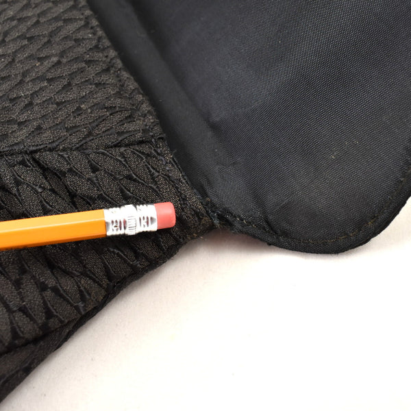 1930s Large Black Fabric Clutch Cats Like Us