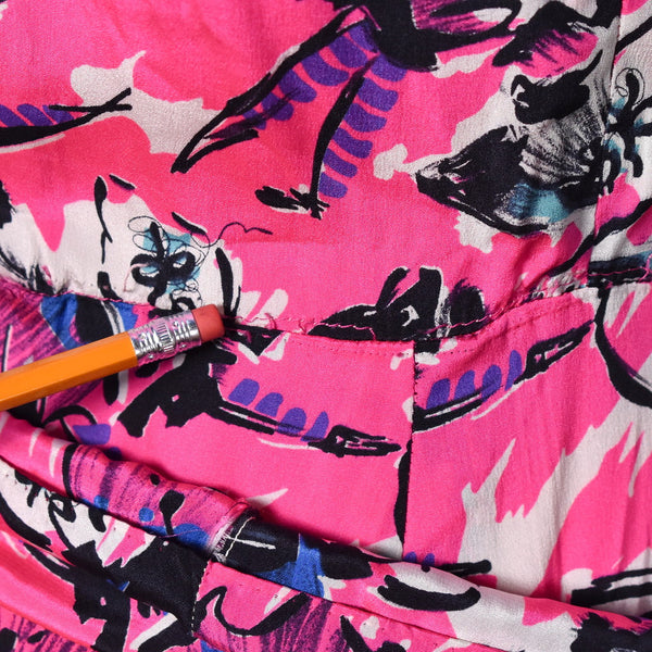 1940s Ballerina Print Vintage Dress Cats Like Us