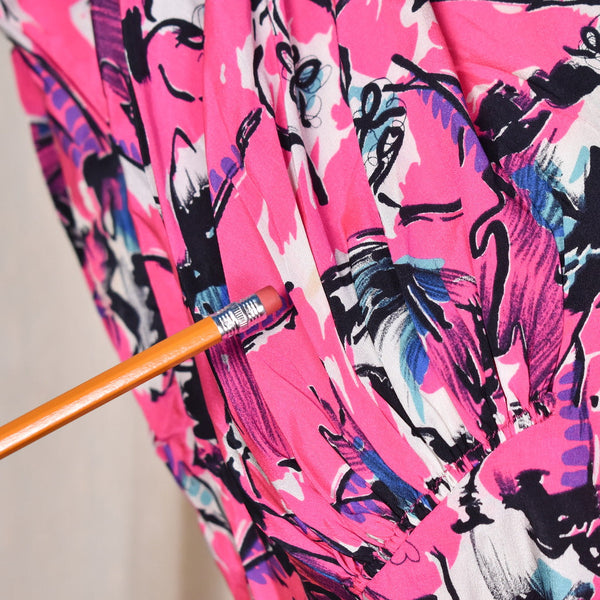 1940s Ballerina Print Vintage Dress Cats Like Us