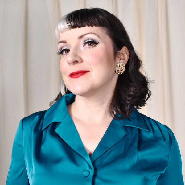 1940s Geraldine Shirt Dress Cats Like Us