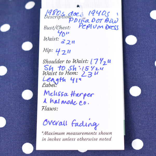 1940s Style Bow Peplum Dress Cats Like Us