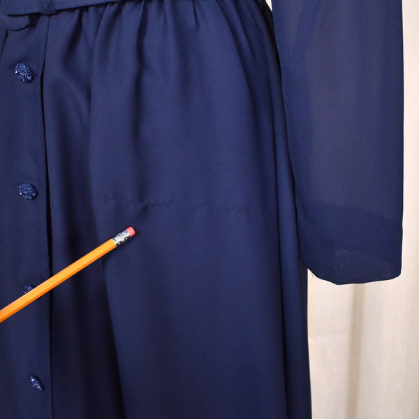 1940s Style Navy & Pearl Dress Cats Like Us