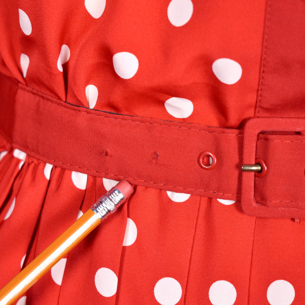 1940s Style Red Polka Dot Dress Cats Like Us