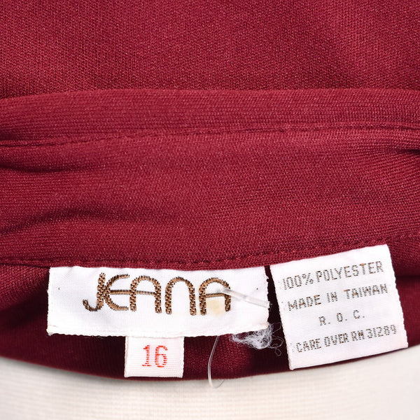 1940s Style Vintage Burgundy Bow Blouse Cats Like Us