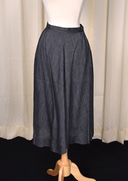 1940s Velvet Trim Skirt Suit Cats Like Us