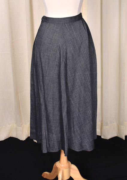 1940s Velvet Trim Skirt Suit Cats Like Us