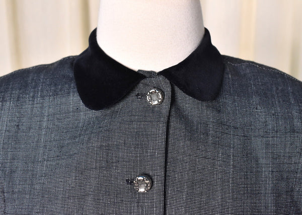 1940s Velvet Trim Skirt Suit Cats Like Us