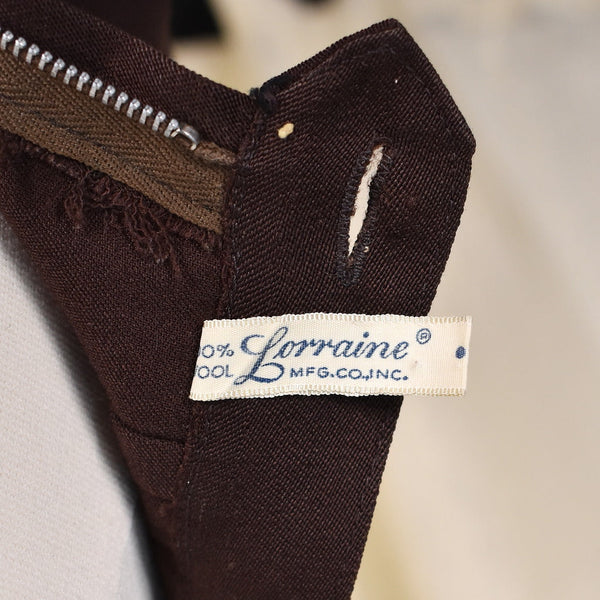 1940s Vintage Brown V Pocket Skirt Cats Like Us