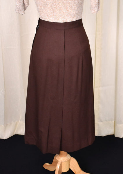 1940s Vintage Rhinestone Pocket Skirt Cats Like Us