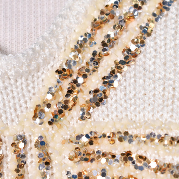 1940s Vintage Style Gold Bow Sweater Cats Like Us