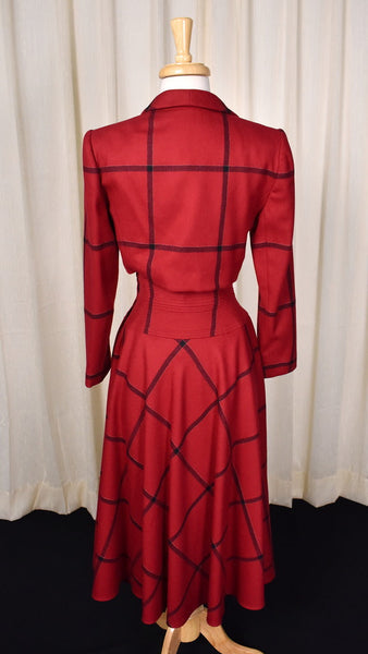 1940s Vintage Style Window Check Suit Cats Like Us