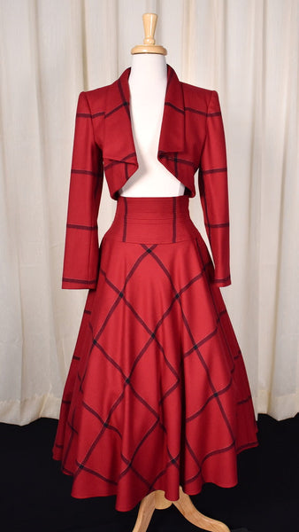 1940s Vintage Style Window Check Suit Cats Like Us