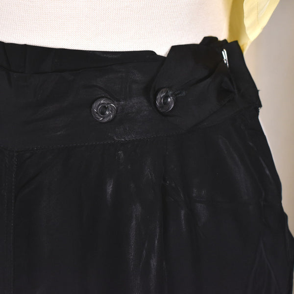 1940s Yellow & Black Embroidered Rayon PJs Cats Like Us