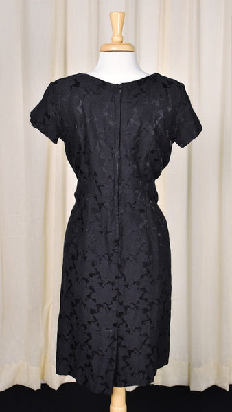1950s Black Cotton Brocade Vintage Suit Cats Like Us