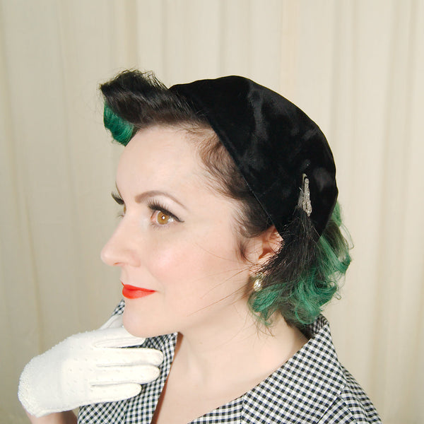 1950s Black Velvet Feather Cats Like Us