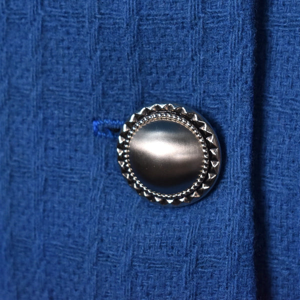 1950s Blue Silver Button Skirt Suit Set Cats Like Us