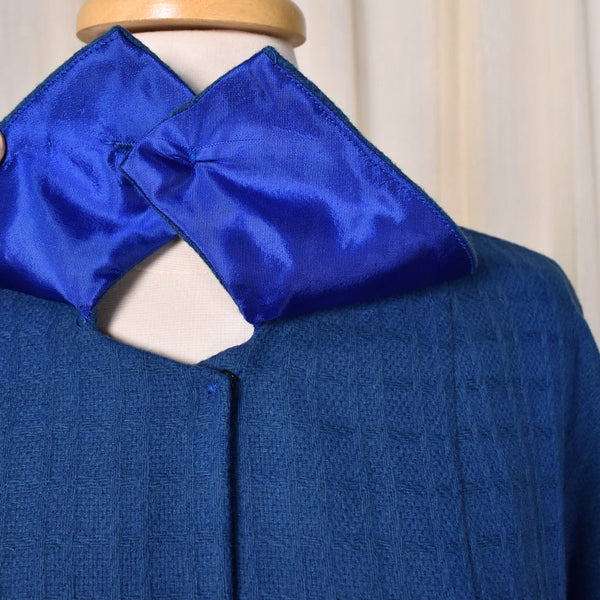1950s Blue Silver Button Skirt Suit Set Cats Like Us