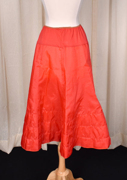 1950s Bright Red Polka Dot Mermaid Crinoline Cats Like Us