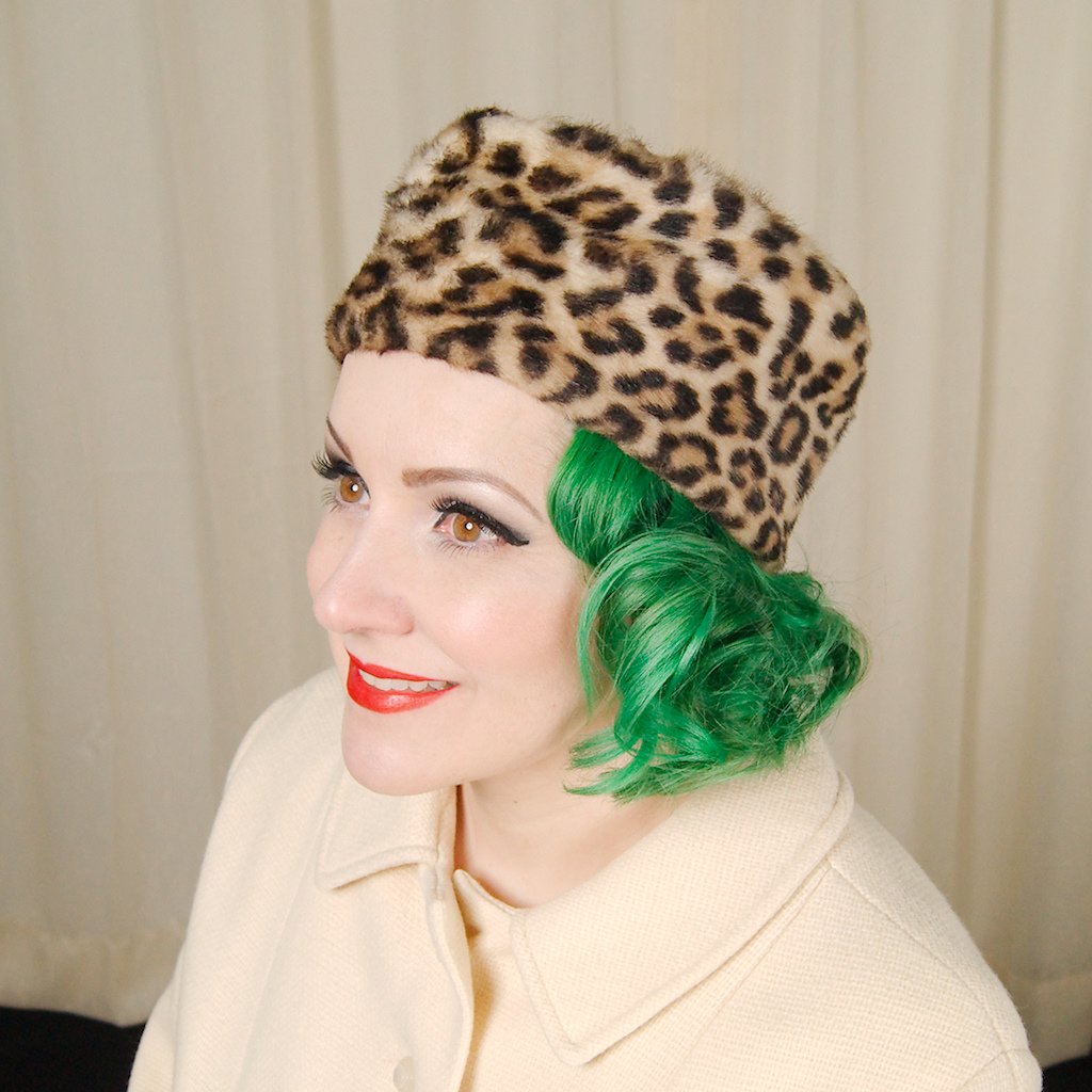 帽子 2IDIOTS LABEL PILLBOX CAP LEOPARD Leopard-Skin Pill-Box Hat – Denmark Street Straps