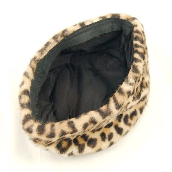 1950s Faux Leopard Pillbox Hat Cats Like Us
