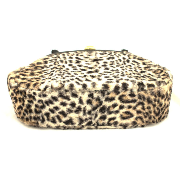 1950s Fuzzy Leopard Handbag Cats Like Us