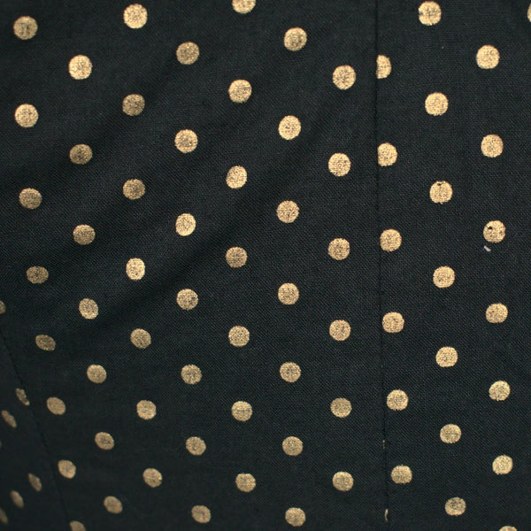 1950s Gold & Black Dot Dress Cats Like Us