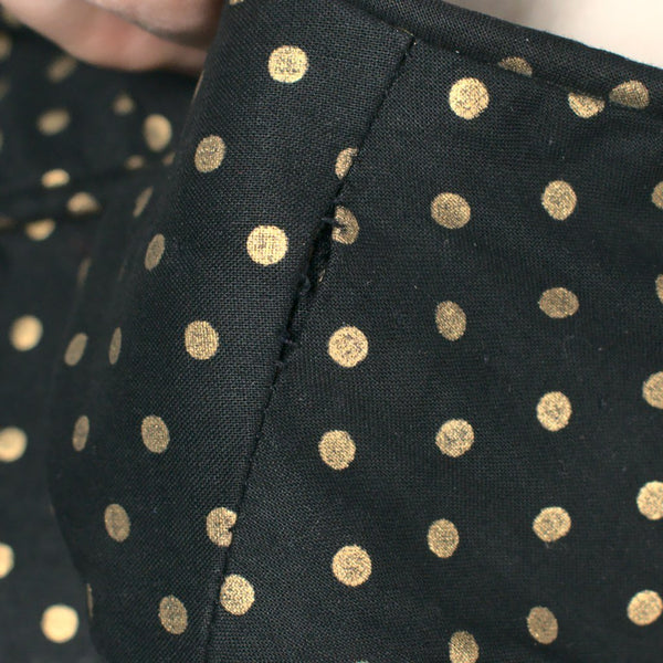 1950s Gold & Black Dot Dress Cats Like Us