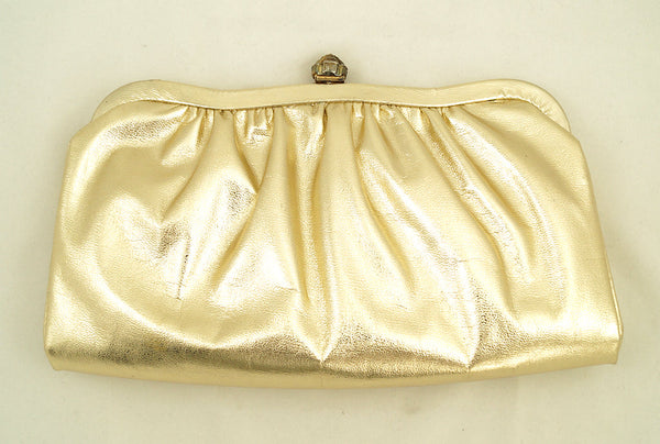 1950s Gold Clutch Handbag Cats Like Us