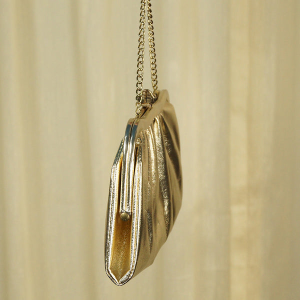 1950s Gold Clutch Handbag Cats Like Us