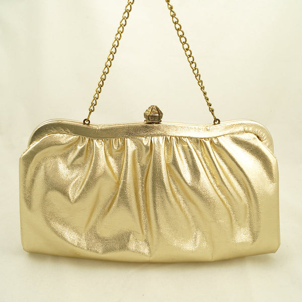 1950s Gold Clutch Handbag Cats Like Us