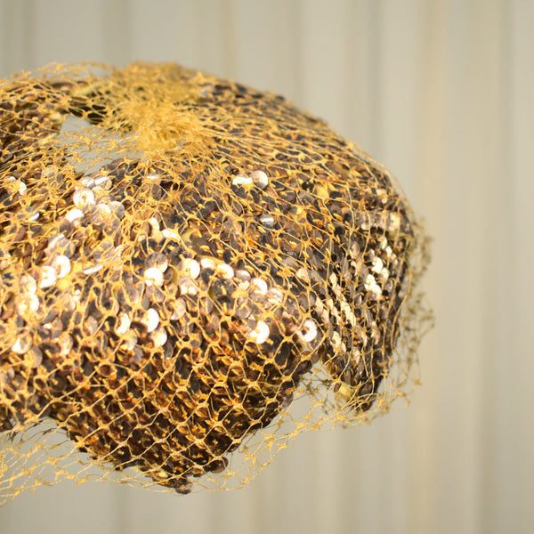 1950s Gold Point Sequin Cap Hat Cats Like Us