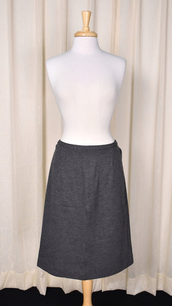 1950s Gray & Brown Skirt Set Cats Like Us