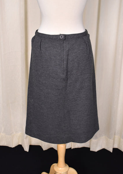 1950s Gray & Brown Skirt Set Cats Like Us