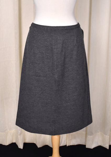 1950s Gray & Brown Skirt Set Cats Like Us