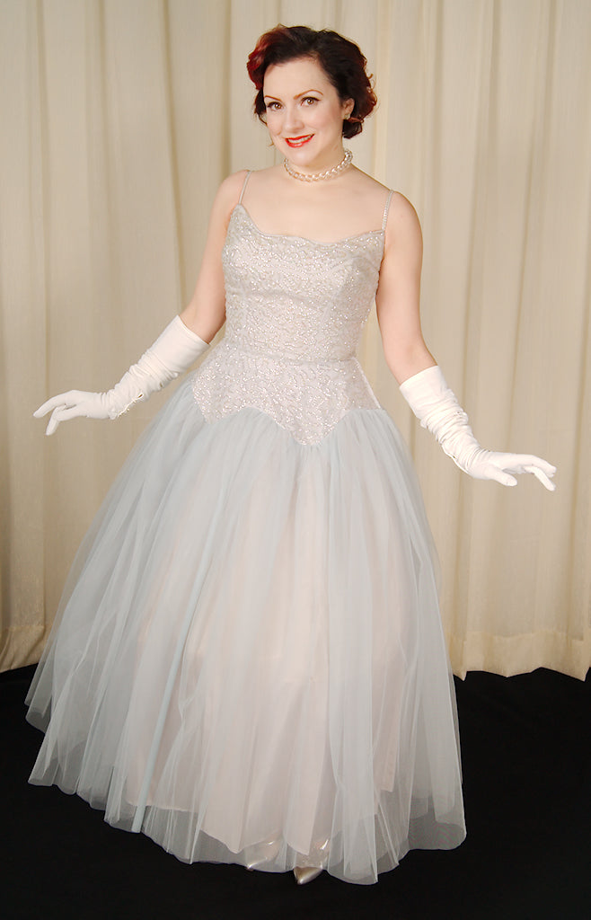 1950s Ice Blue Sequin Dress Cats Like Us 1950s Ice Blue Sequin Dress Cats Like Us