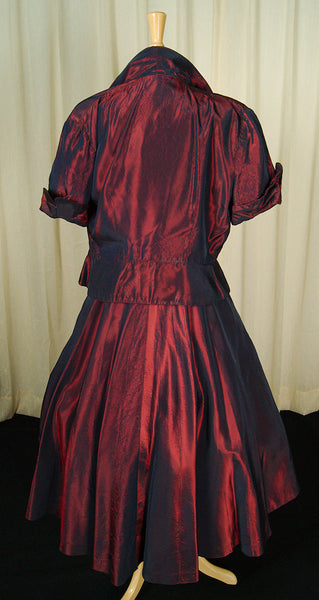 1950s Iridescent Dress w Jacket Cats Like Us