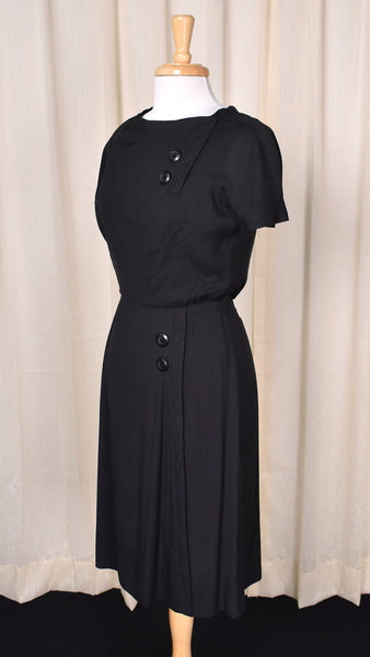 1950s LBD Button Pencil Dress Cats Like Us