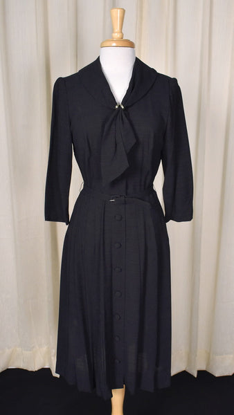 1950s LBD Scarf Vintage Shirt Dress Cats Like Us