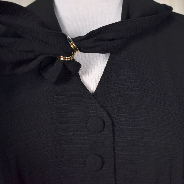 1950s LBD Scarf Vintage Shirt Dress Cats Like Us