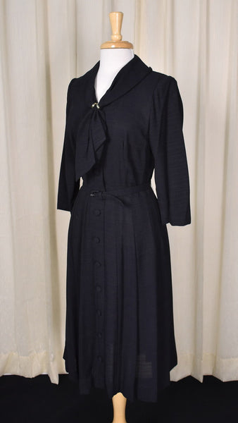 1950s LBD Scarf Vintage Shirt Dress Cats Like Us