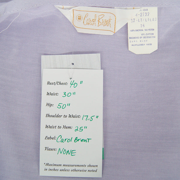 1950s Lavender Bow Dress Cats Like Us