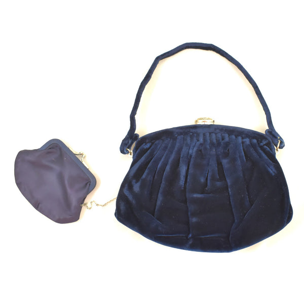 1950s Midnight Velvet Handbag Cats Like Us
