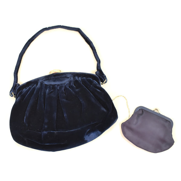 1950s Midnight Velvet Handbag Cats Like Us