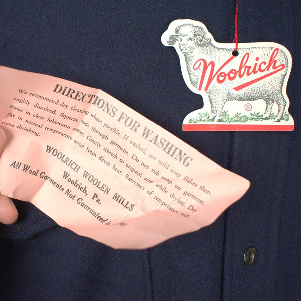 1950s Navy Blue Wool Shirt Cats Like Us