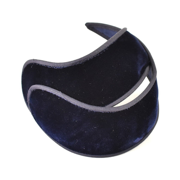 1950s Navy Velvet Vintage Crescent Hat Cats Like Us