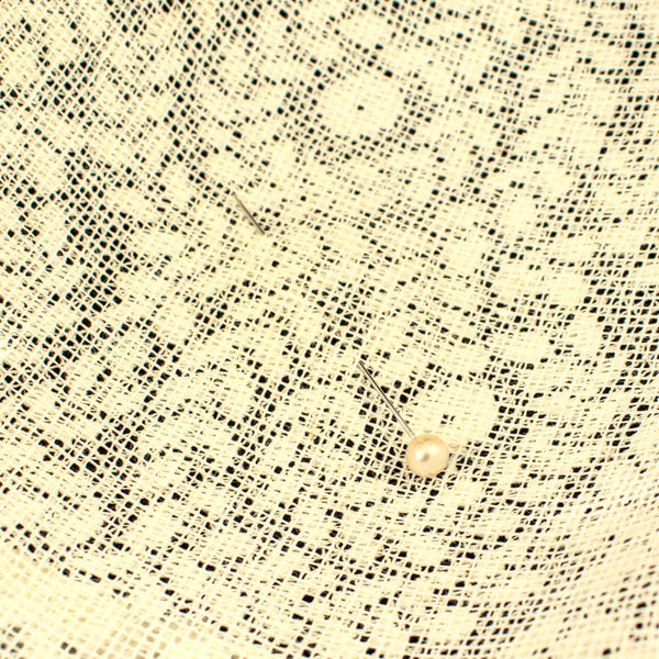 1950s Off White Lace & Bow Hat Cats Like Us