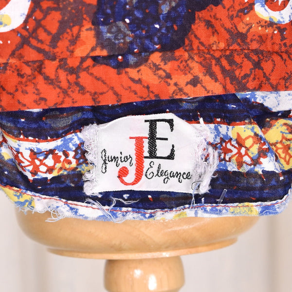 1950s Paisley Batik Vintage Swing Dress Cats Like Us