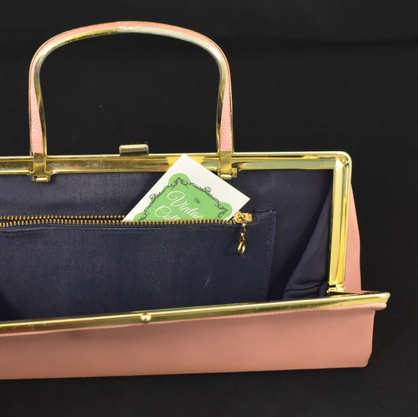 1950s Pink Snakeskin Handbag Cats Like Us