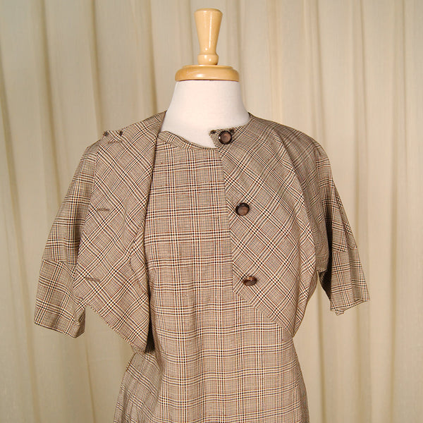 1950s Plaid Dress w Jacket Cats Like Us