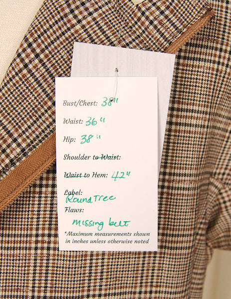 1950s Plaid Dress w Jacket Cats Like Us